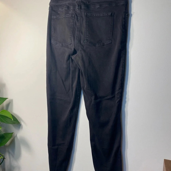 Spanx|| Vintage Distressed Ankle Skinny Jeans In Black Size Medium - Picture 8 of 10